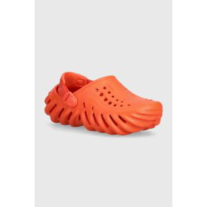 Detské šľapky Crocs Echo Clog oranžová farba