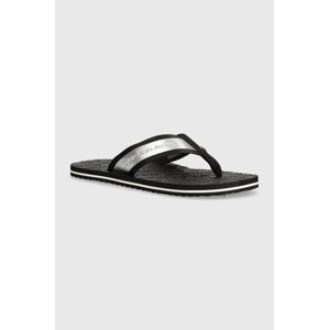 Žabky Calvin Klein Jeans BEACH SANDAL IN MET pánske, čierna farba, YM0YM00950