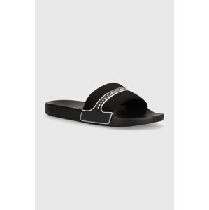 Šľapky Calvin Klein Jeans SLIDE NEOPRENE SNAP pánske, čierna farba, YM0YM00960