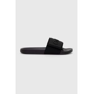 Šľapky Calvin Klein ADJ POOL SLIDE TPU pánske, čierna farba, HM0HM01437