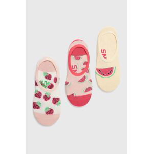 Ponožky Vans 3-pak dámske, ružová farba