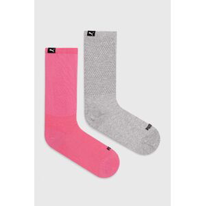 Ponožky Puma 2-pak dámske, ružová farba, 938384
