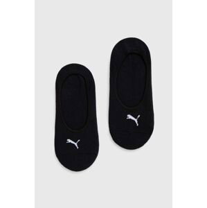 Ponožky Puma 2-pak dámske, čierna farba, 938397