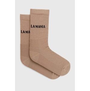 Ponožky La Mania dámske, béžová farba, SOCKS.2