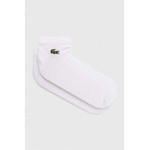 Ponožky Lacoste 2-pak biela farba, RA4183T