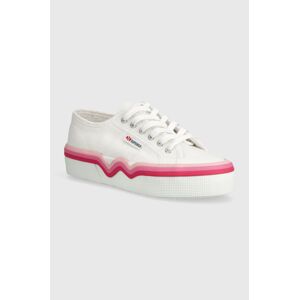 Tenisky Superga 2740 LIQUIFY STRIPES dámske, biela farba, S4128SW