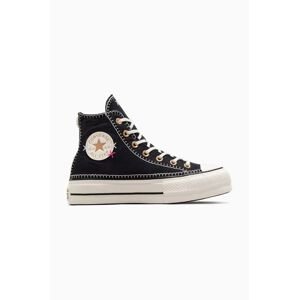 Tenisky Converse Chuck Taylor All Star Lift dámske, čierna farba, A08731C