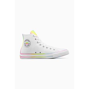 Tenisky Converse Chuck Taylor All Star Hi Pride dámske, biela farba, A10216C