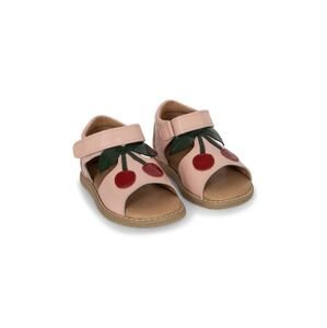 Detské kožené sandále Konges Sløjd ružová farba