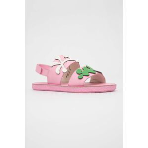 Detské kožené sandále Camper ružová farba