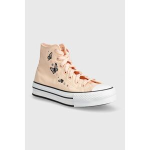 Detské tenisky Converse A07355C oranžová farba