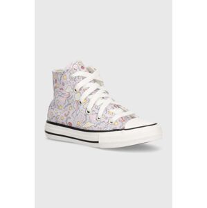 Detské tenisky Converse CHUCK TAYLOR ALL STAR fialová farba, A03578C