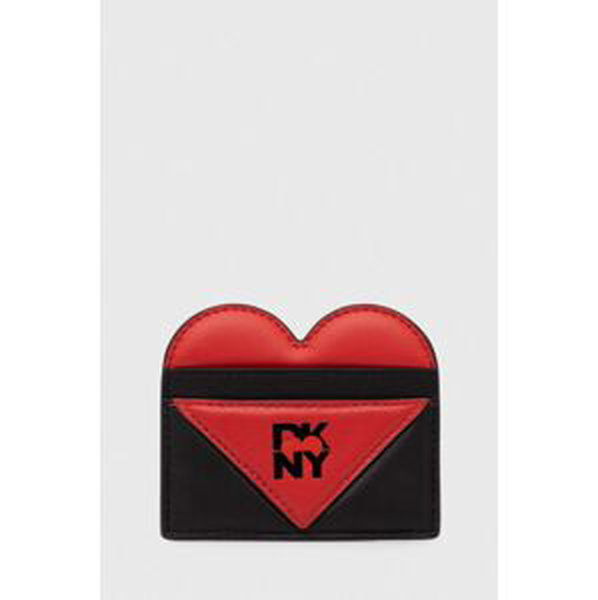 Kožené puzdro na karty Dkny HEART OF NY čierna farba, R411ZF07