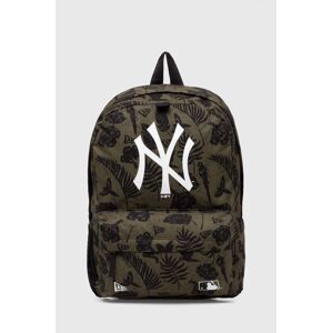 Ruksak New Era AOP NEW YORK YANKEES zelená farba, veľký, vzorovaný, 60503764