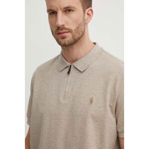 Polo tričko Polo Ralph Lauren pánske, béžová farba, jednofarebné, 710842622