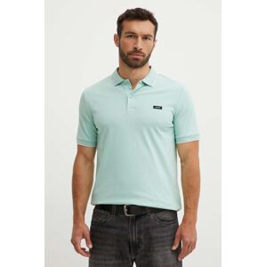 Polo tričko Calvin Klein pánske, čierna farba, jednofarebné, K10K112751