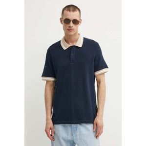 Bavlnené polo tričko Marc O'Polo DENIM tmavomodrá farba, jednofarebný, 5000000173
