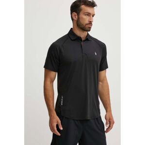 Polo tričko Polo Ralph Lauren pánske, čierna farba, jednofarebné, 710900937