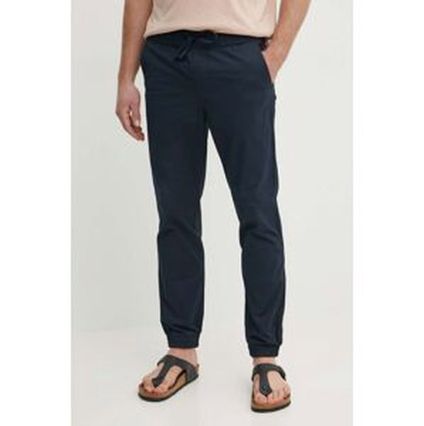 Nohavice Pepe Jeans PULL ON CUFFED SMART PANTS pánske, tmavomodrá farba, priliehavé, PM211687