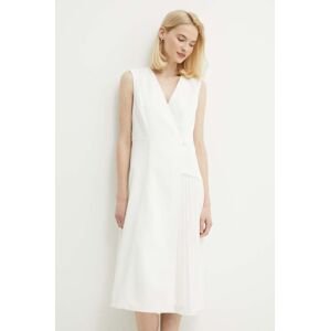 Šaty Dkny biela farba, mini, rovný strih, DD4A1519
