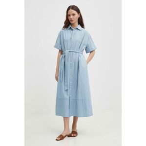Rifľové šaty Polo Ralph Lauren midi, oversize, 211935155