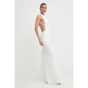 Šaty Elisabetta Franchi biela farba, maxi, priliehavé, AB58642E2
