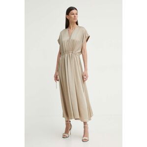 Šaty Bruuns Bazaar AcaciaBBGalina dress béžová farba, midi, oversize, BBW3908