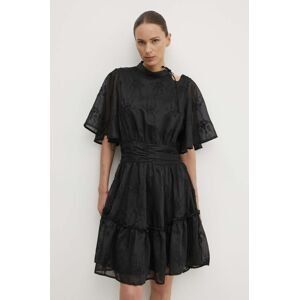 Šaty Bruuns Bazaar GillywineBBMejra dress čierna farba, mini, áčkový strih, BBW3971