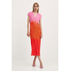 Šaty Never Fully Dressed Elodie ružová farba, maxi, rovný strih, NFDDR1424
