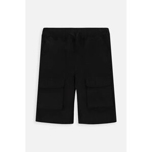 Detské bavlnené šortky Coccodrillo čierna farba