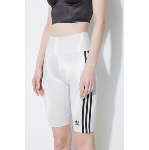 Šortky adidas Originals Water Tight dámske, šedá farba, vzorované, vysoký pás, IU2493