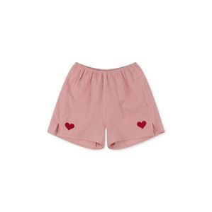 Detské krátke nohavice Konges Sløjd ružová farba, jednofarebné