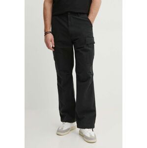 Bavlnené nohavice Polo Ralph Lauren čierna farba, rovné, 710924122