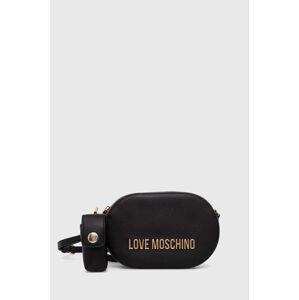 Kožená kabelka Love Moschino čierna farba, JC4330PP0GK1000A