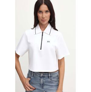 Polo tričko Miss Sixty SJ3570 S/S T-SHIRT dámske, biela farba, 6L2SJ3570000