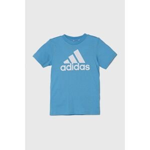 Detské bavlnené tričko adidas s potlačou