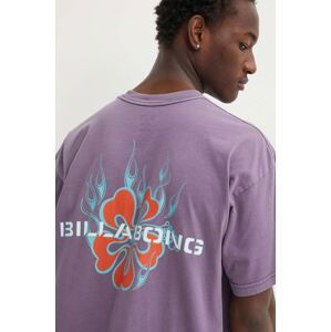 Bavlnené tričko Billabong Paradise pánske, fialová farba, s potlačou, ABYZT02309