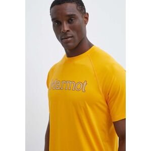 Športové tričko Marmot Windridge Graphic žltá farba, s potlačou