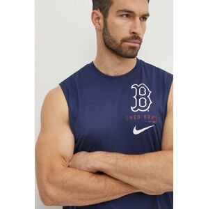 Tréningové tričko Nike Boston Red Sox tmavomodrá farba