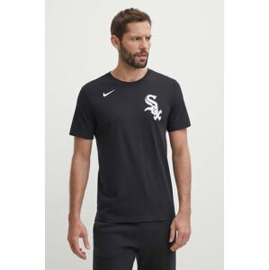 Bavlnené tričko Nike Chicago White Sox pánske, čierna farba, s potlačou