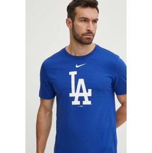 Bavlnené tričko Nike Los Angeles Dodgers pánske, s potlačou