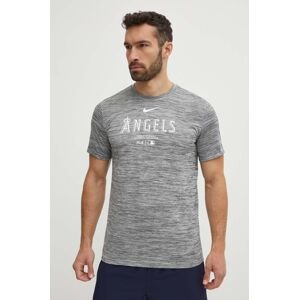 Tričko Nike Los Angeles Angels pánske, šedá farba, s potlačou