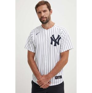 Košeľa Nike New York Yankees biela farba, regular, so stojačikom