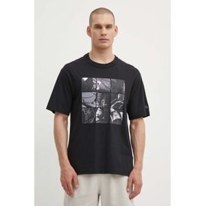 Bavlnené tričko Reebok Classic Basketball pánske, čierna farba, s potlačou, 100075508