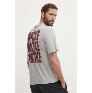 Bavlnené tričko Reebok Classic Basketball pánske, šedá farba, s potlačou, 100075507