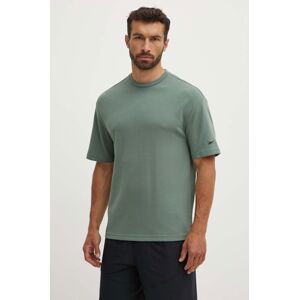 Tričko Reebok Active Collective pánske, zelená farba, jednofarebné, 100075747