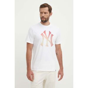 Bavlnené tričko 47 brand MLB New York Yankees pánske, biela farba, s potlačou, BB017TEMECH618798WW