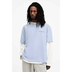Bavlnené tričko AllSaints ACCESS SS CREW pánske, s potlačou, M038PA