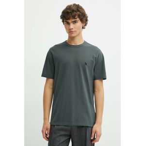 Tričko Abercrombie & Fitch pánske, zelená farba, jednofarebné, KI124-4099-300