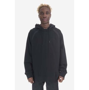 Bavlnená mikina adidas Originals Trefoil Essentials Hoodie HR8673-black, pánska, čierna farba, s kapucňou, jednofarebná